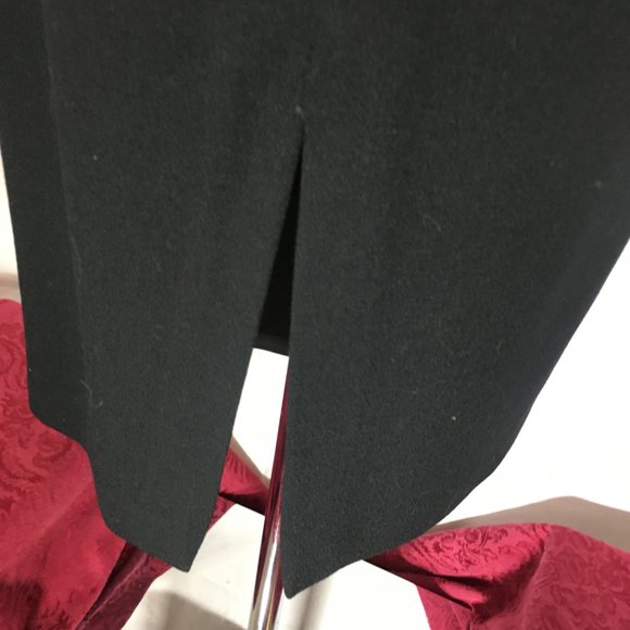 Enrico Fratelli Pencil Wool Midi Pencil Skirt Black Size 4 - Picture 5 of 9